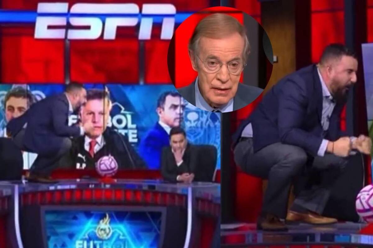 Álvaro Morales se sube a la mesa de ESPN para burlarse de Pietrasanta y José Ramón Fernández se molesta