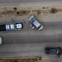 Accidente múltiple en avenida Internacional involucra a patrulla de Tránsito en Tijuana; unidad iba en camino a otro accidente