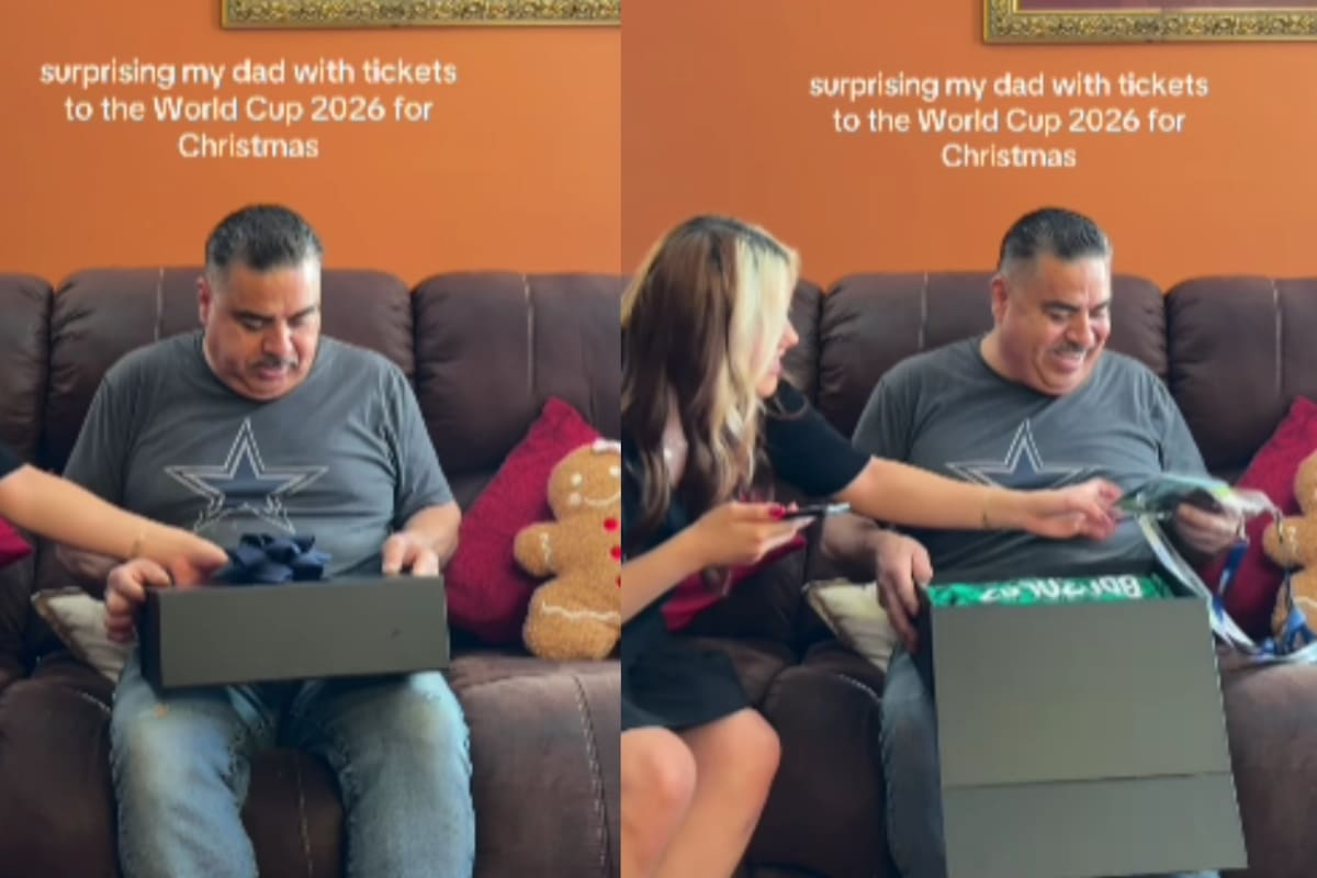 Hijas sorprenden a su padre con boletos para la Copa del Mundo 2026: así reaccionó