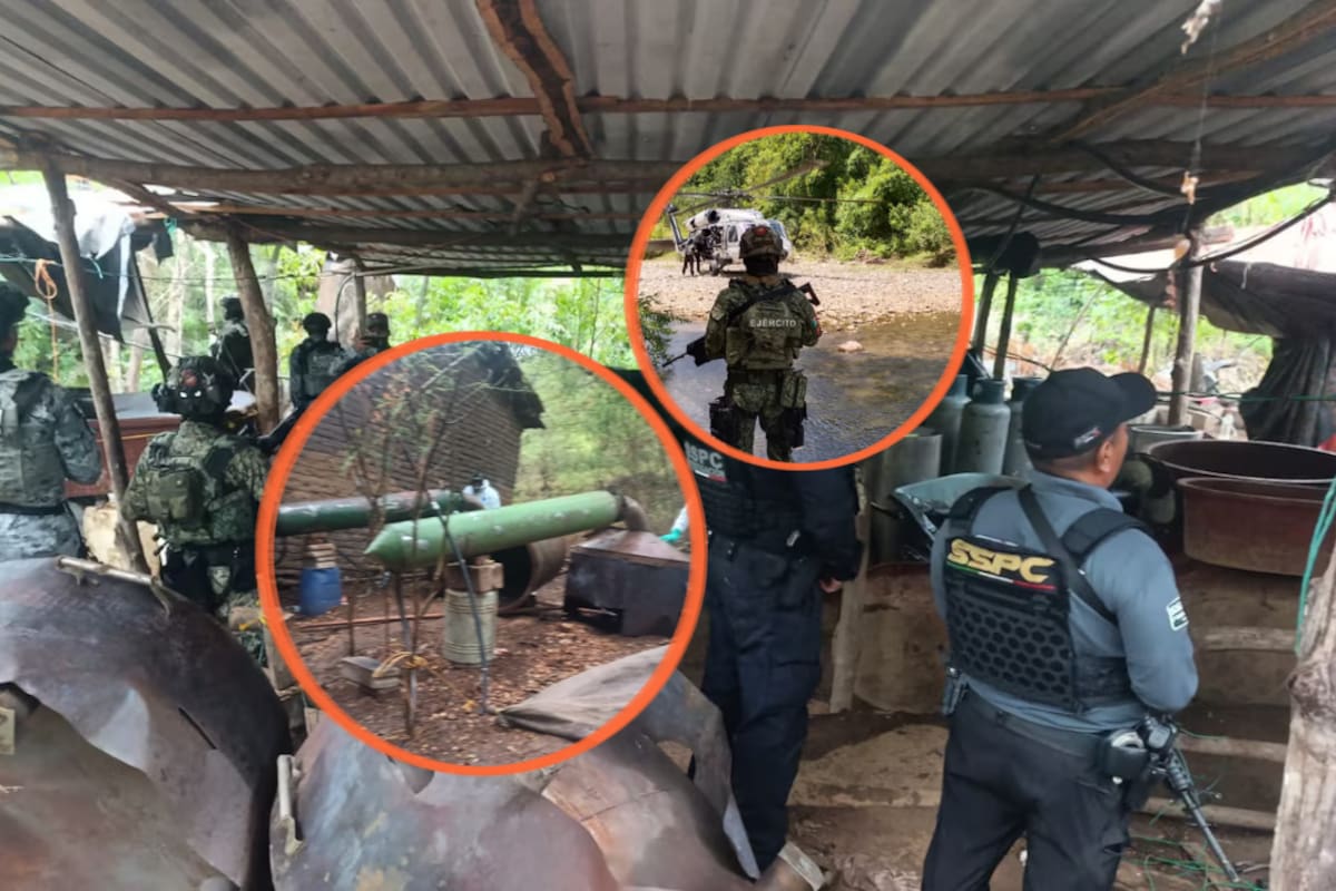 Más de 7.8 toneladas y 25,800 litros de sustancias y precursores químicos fueron asegurados en Guerrero, luego de que fuerzas federales localizaran tres laboratorios clandestinos utilizados para producir metanfetamina