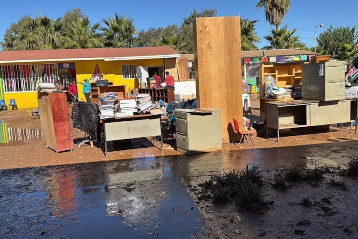 Escuela de San Quintín quedó con daños por las lluvias