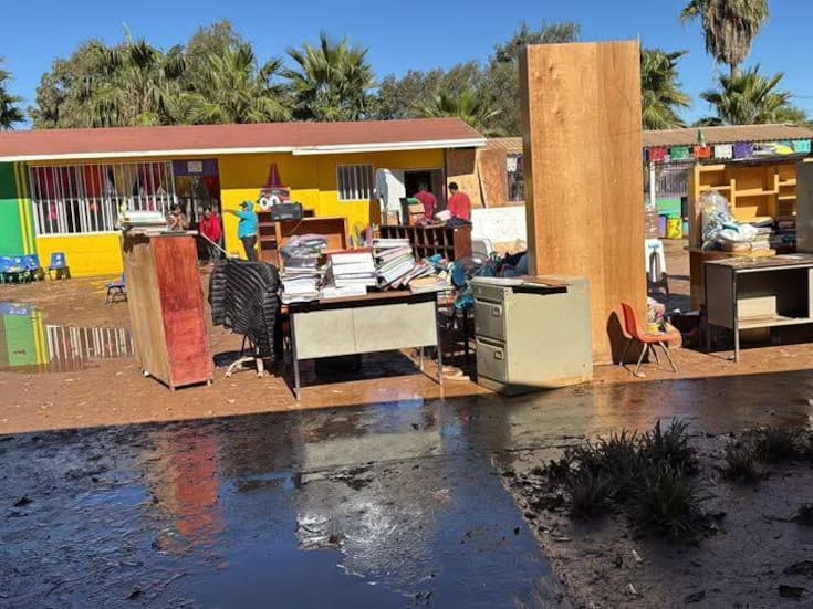 Escuela de San Quintín quedó con daños por las lluvias