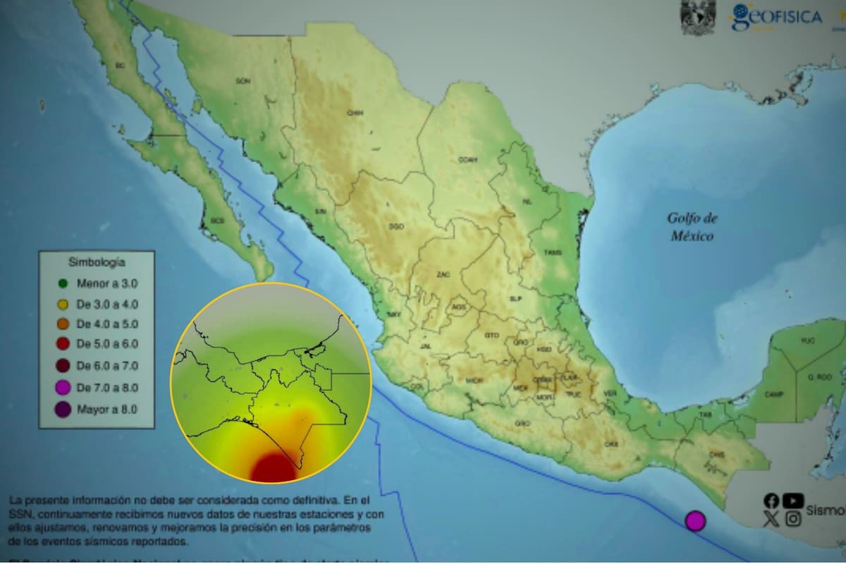 ¿Qué es la triple frontera tectónica? El choque “oculto” de tres placas bajo el suelo de Chiapas reveló por qué la región costera acumula los terremotos más potentes de la historia del país, según el Servicio Sismológico Nacional