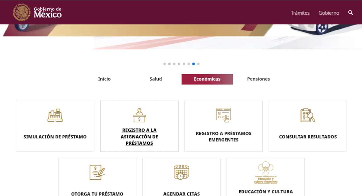 Cómo solicitar un préstamo del ISSSTE | Captura web https://asissste.issste.gob.mx/