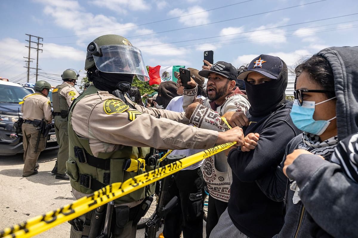 Redadas del ICE en Los Ángeles desatan protestas y enfrentamientos. Foto: Reuters