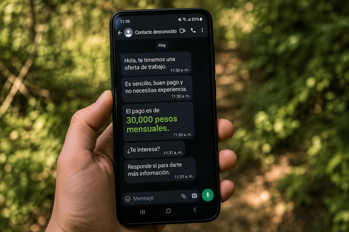 Le ofrecieron 30 mil pesos mensuales a joven en Jalisco por medio de una supuesta oferta de empleo; autoridades lo rescatan de posible intento de reclutamiento