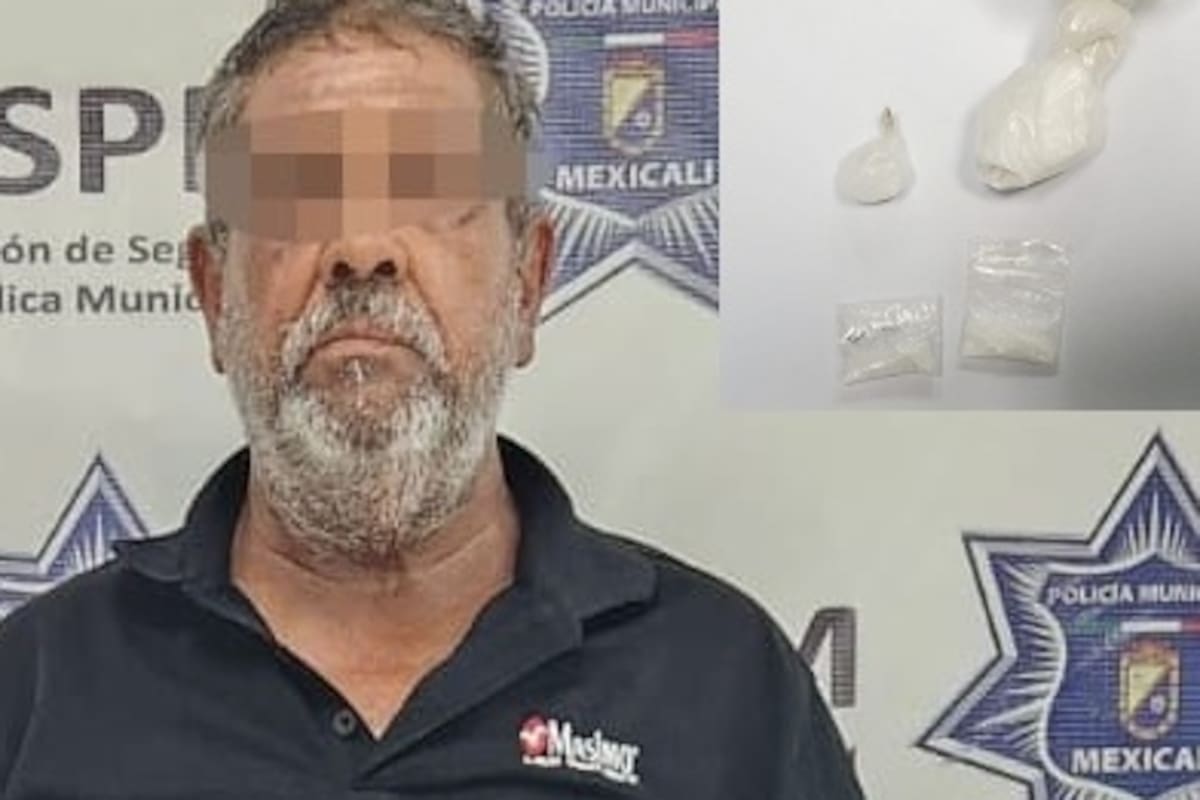Sorprenden a hombre con metanfetamina durante patrullaje en la colonia Libertad