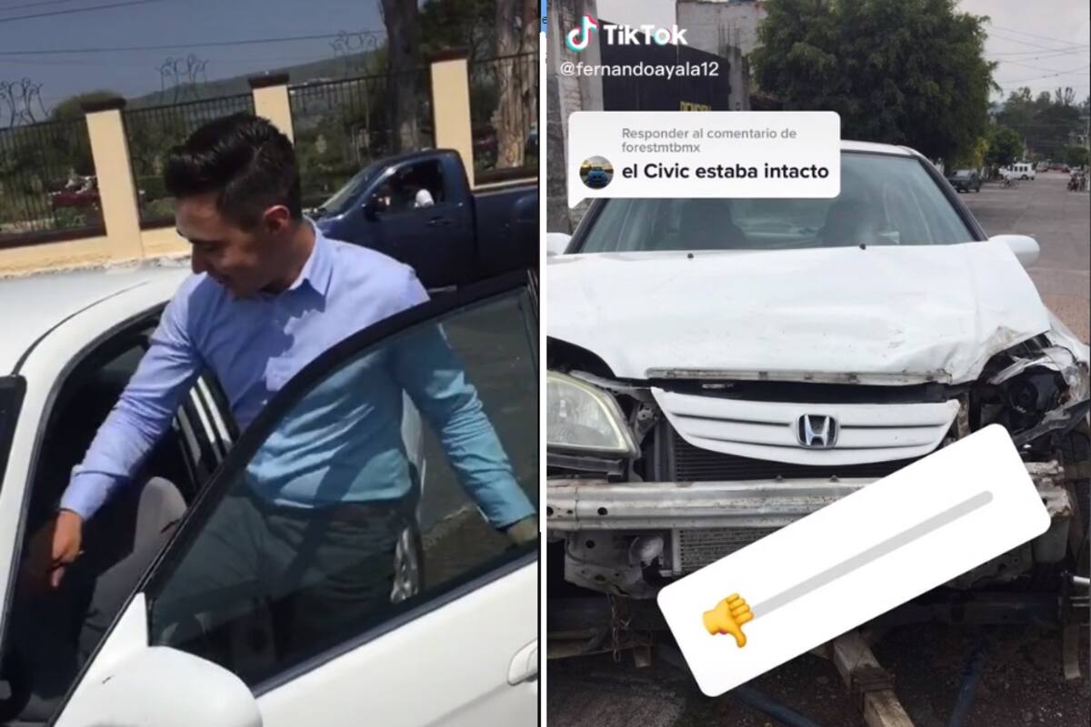 Le dan un auto como regalo de graduación y lo choca el mismo día