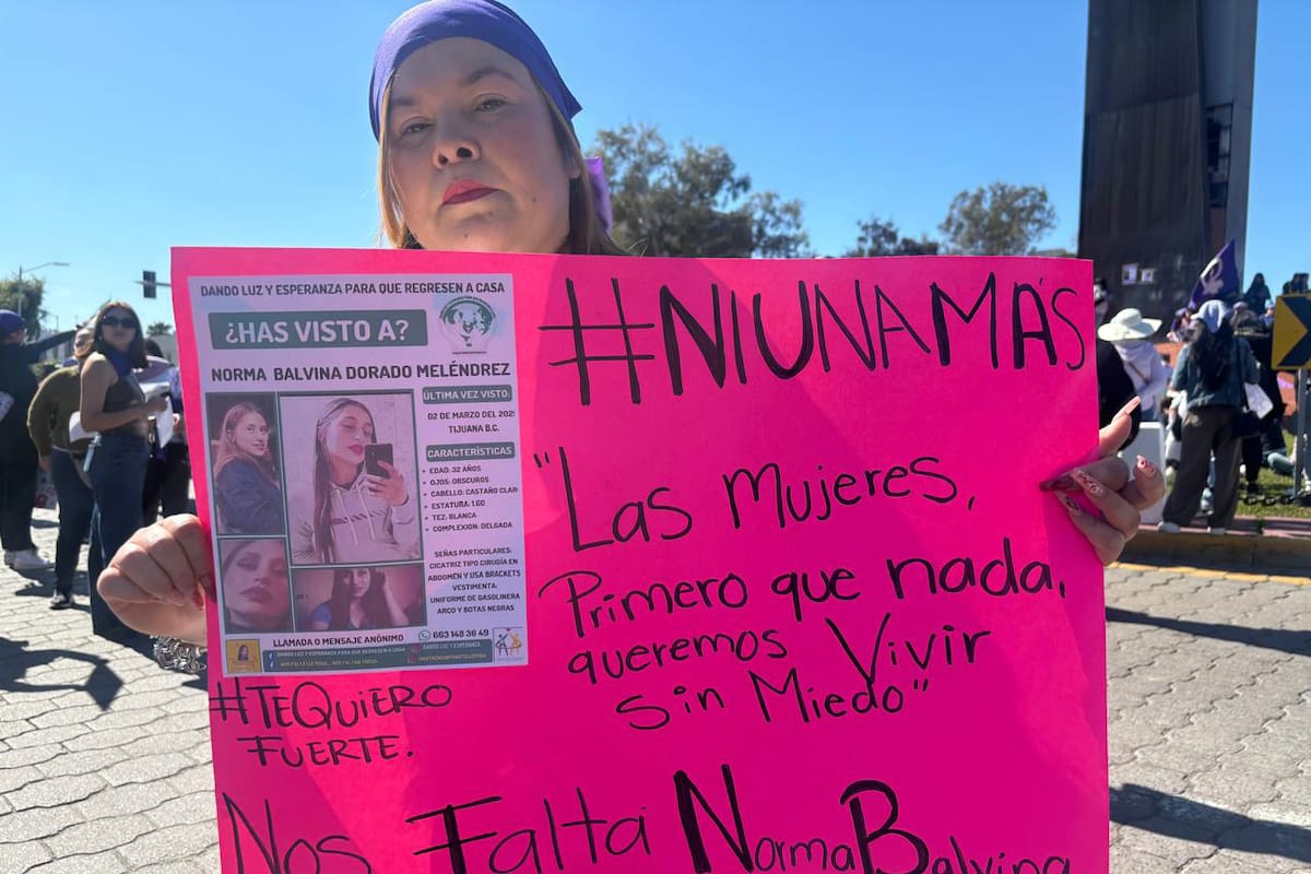 Marcha en Tjuana por su amiga desaparecida