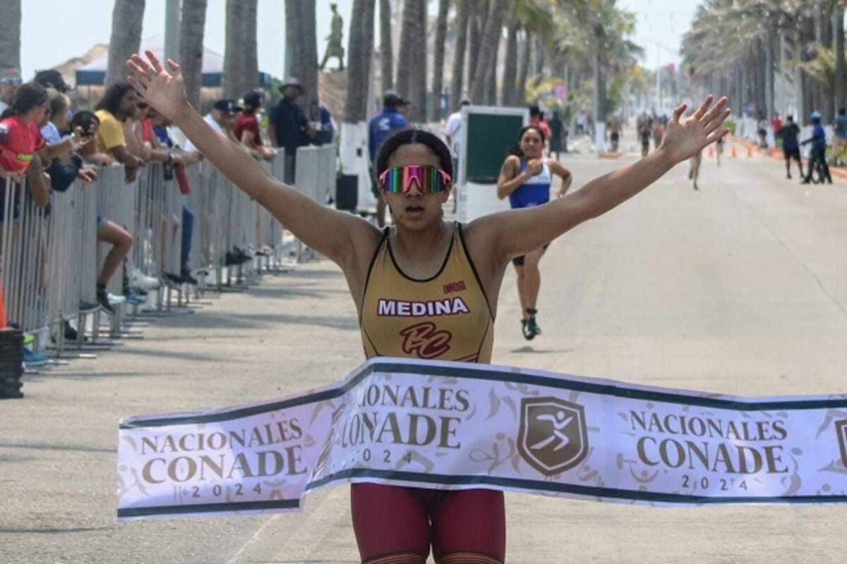 Medina hace historia y logra presea dorada en Acuatlón en los Conade 2024