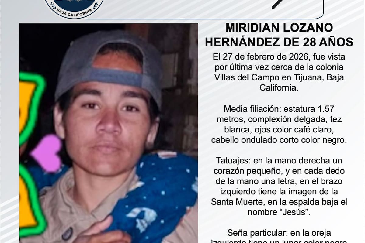 Se busca a Miridian Lozano Hernández de 28 años