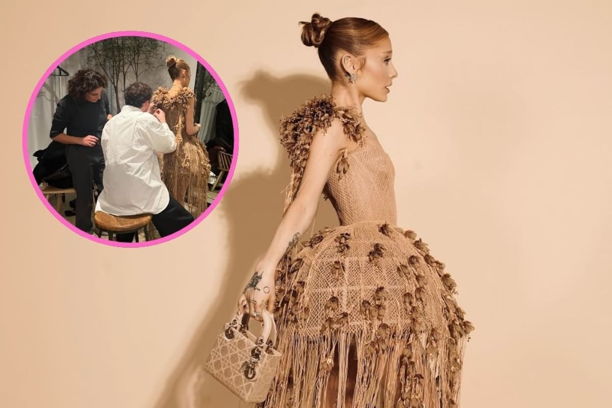 El vestido de Ariana Grande que tardó más de 3,800 horas en ser confeccionado
