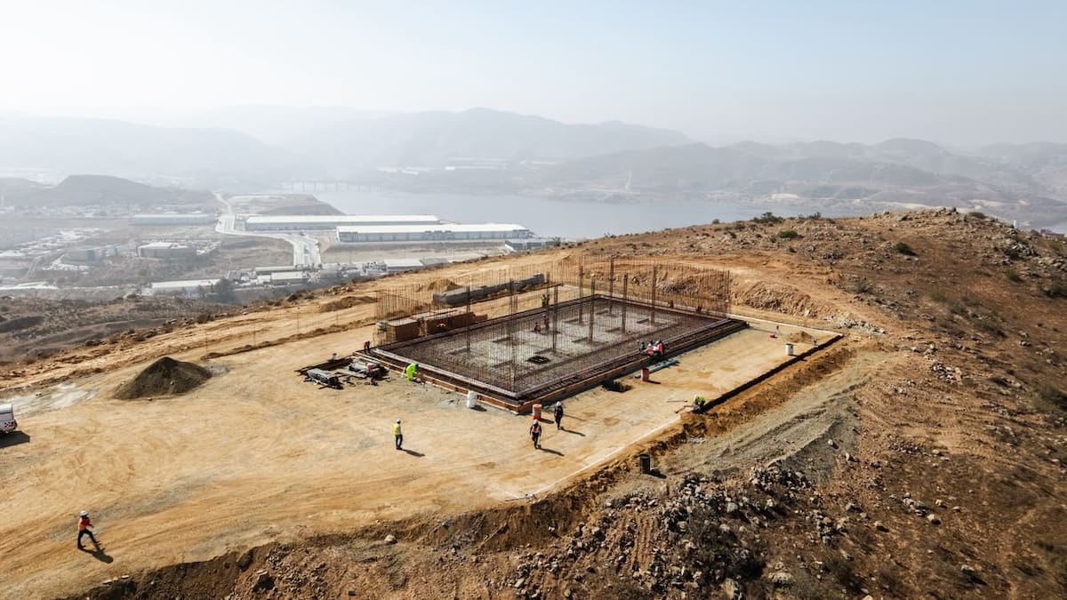 La CESPT construye el Tanque de Cambio de Régimen como parte del Sistema de Alejamiento de Aguas Tratadas. Foto: Cortesía