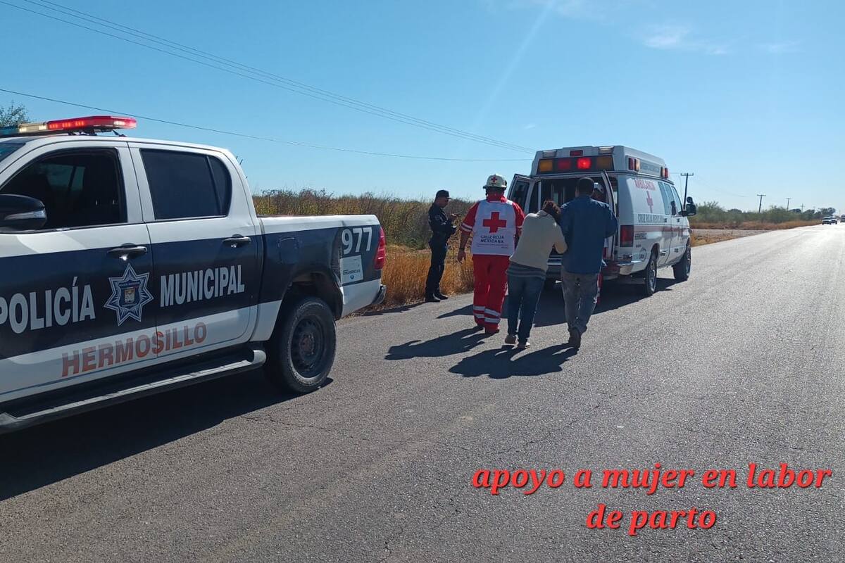 Hermosillo: Policías municipales auxilian a madre en labor de parto