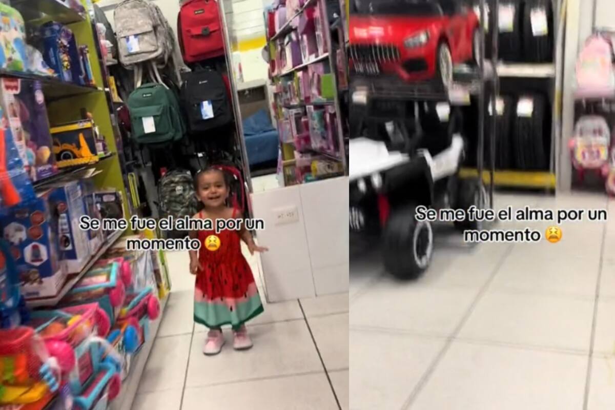 Madre juega con su hija a las escondidas en la tienda, pero se le pierde y entra en pánico