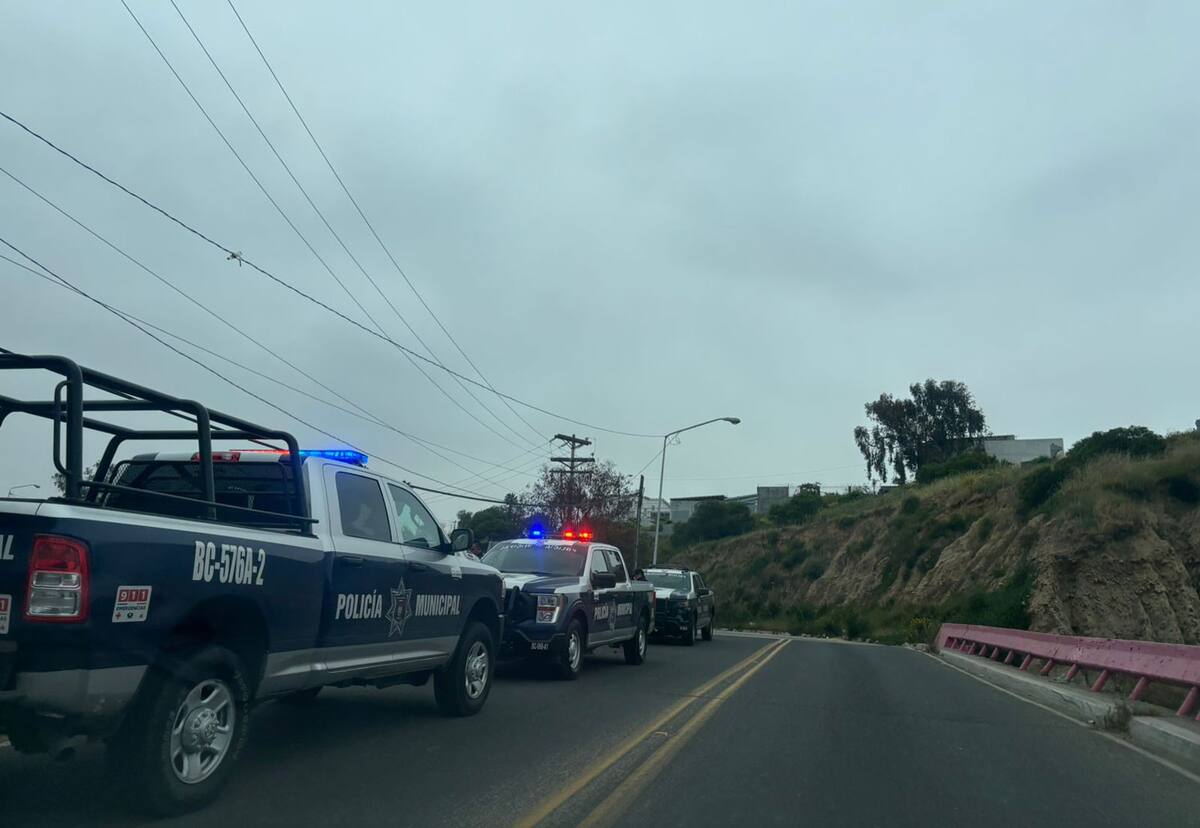 Agentes municipales llegaron al puente alrededor de las 8:00 horas.