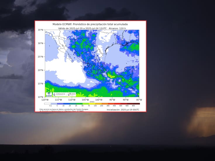 SMN advierte por fuertes lluvias que dejará el monzón mexicano y una circulación ciclónica hoy domingo 20 de julio
