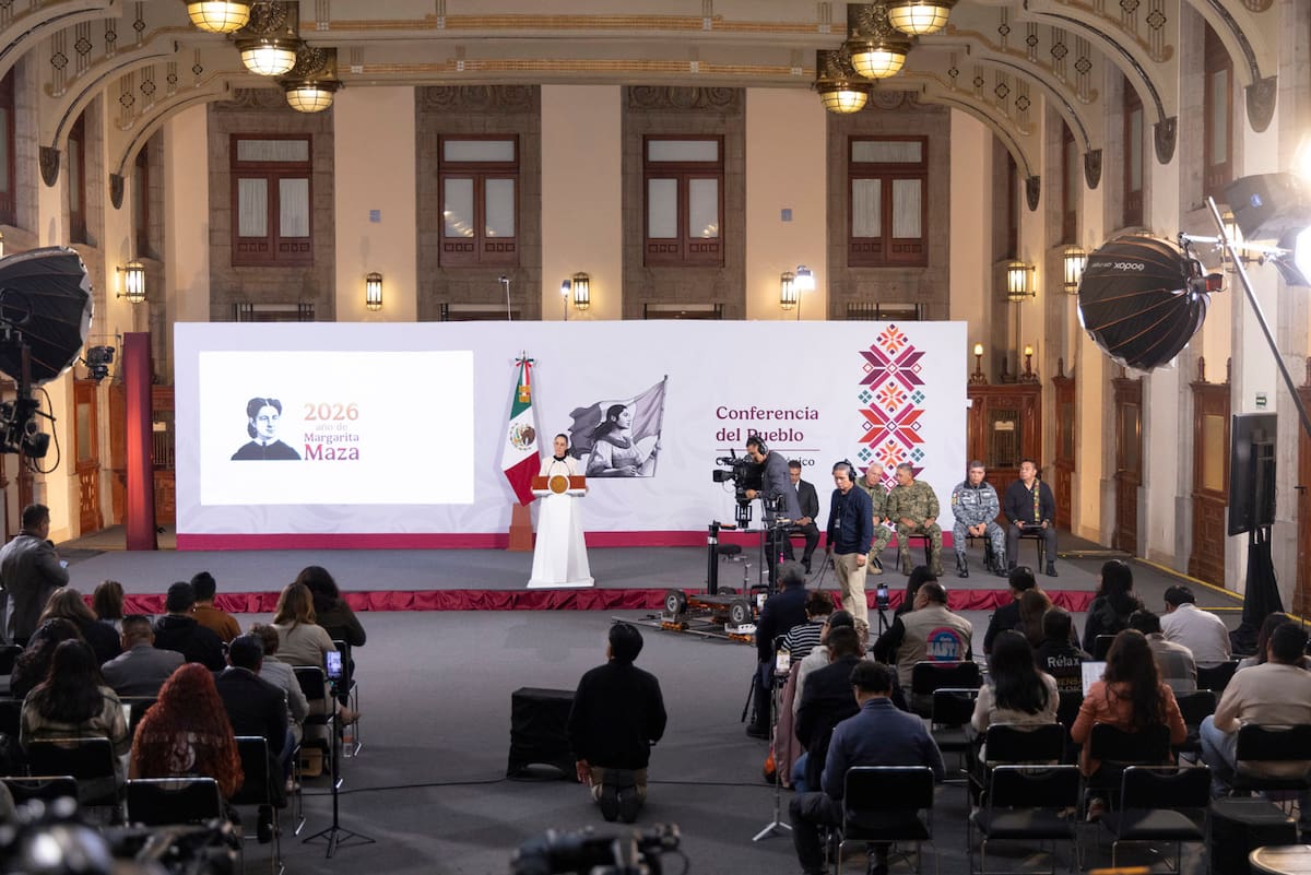Cuauhtémoc, Ciudad de México, México, 31 de julio de 2026.
La doctora Claudia Sheinbaum Pardo, presidenta Constitucional de los Estados Unidos Mexicanos en conferencia de prensa matutina “Mañanera del Pueblo” en el Salón Tesorería de Palacio Nacional. | Foto: Carlos Ramos Mamahua / Presidencia