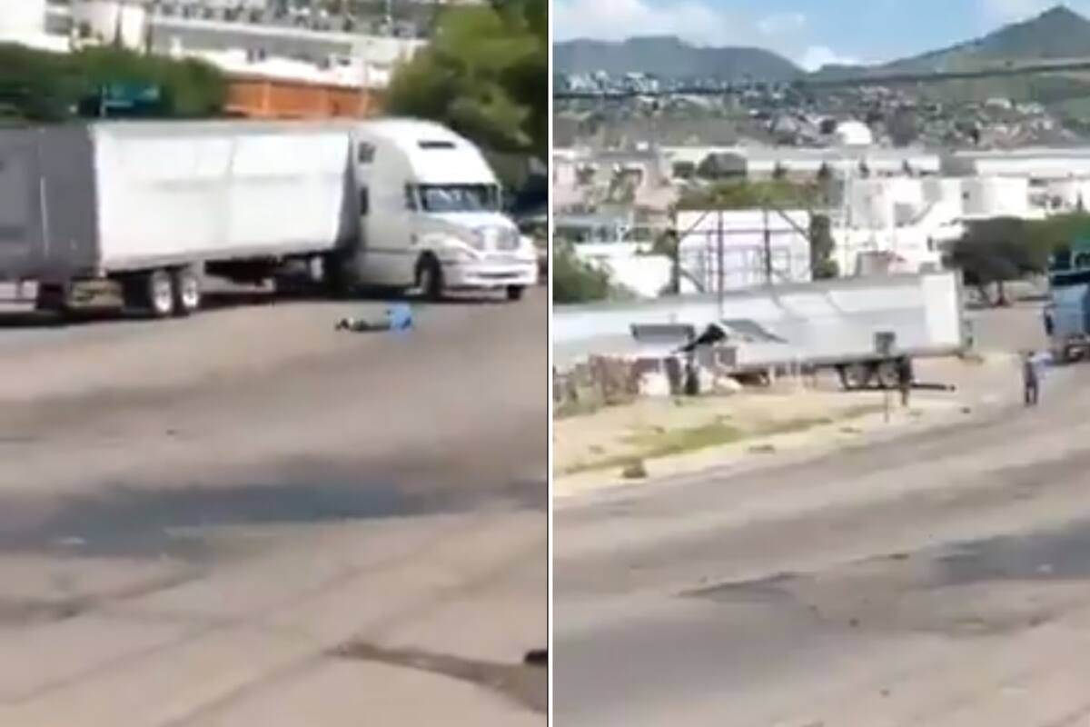 VIDEO: Tráiler aterra al quedar sin frenos cuesta arriba en Nogales
