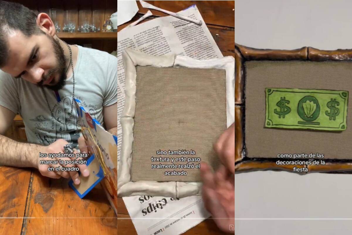 Joven artista sorprende a su pareja al hacerle una réplica del icónico primer dólar de Don Cangrejo de ‘Bob Esponja’