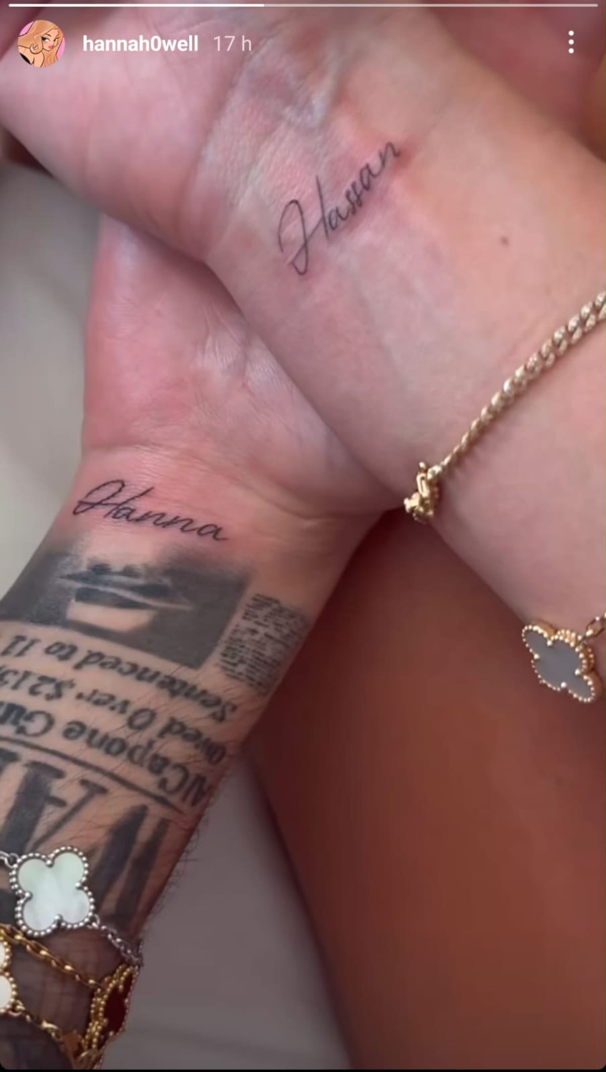 Peso Pluma y su novia Hanna Howell fortalecen su romance con tatuajes | Foto: Especial X (@Sonica_mx)