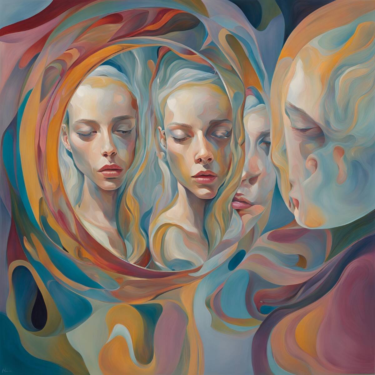 El espejo y el ser: Foto: Hecha con IA