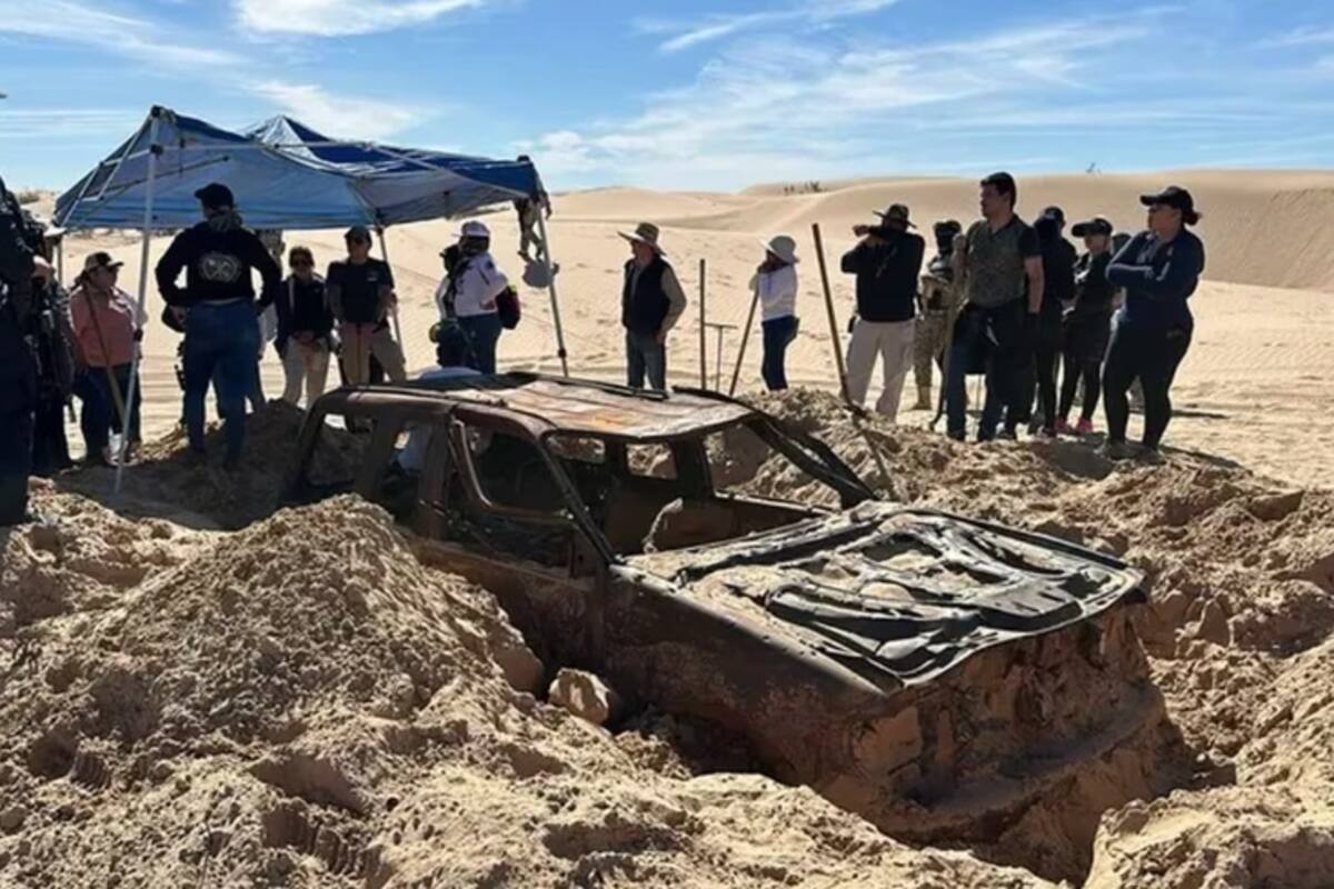 Procesarán hallazgo de camionetas enterradas hasta el miércoles