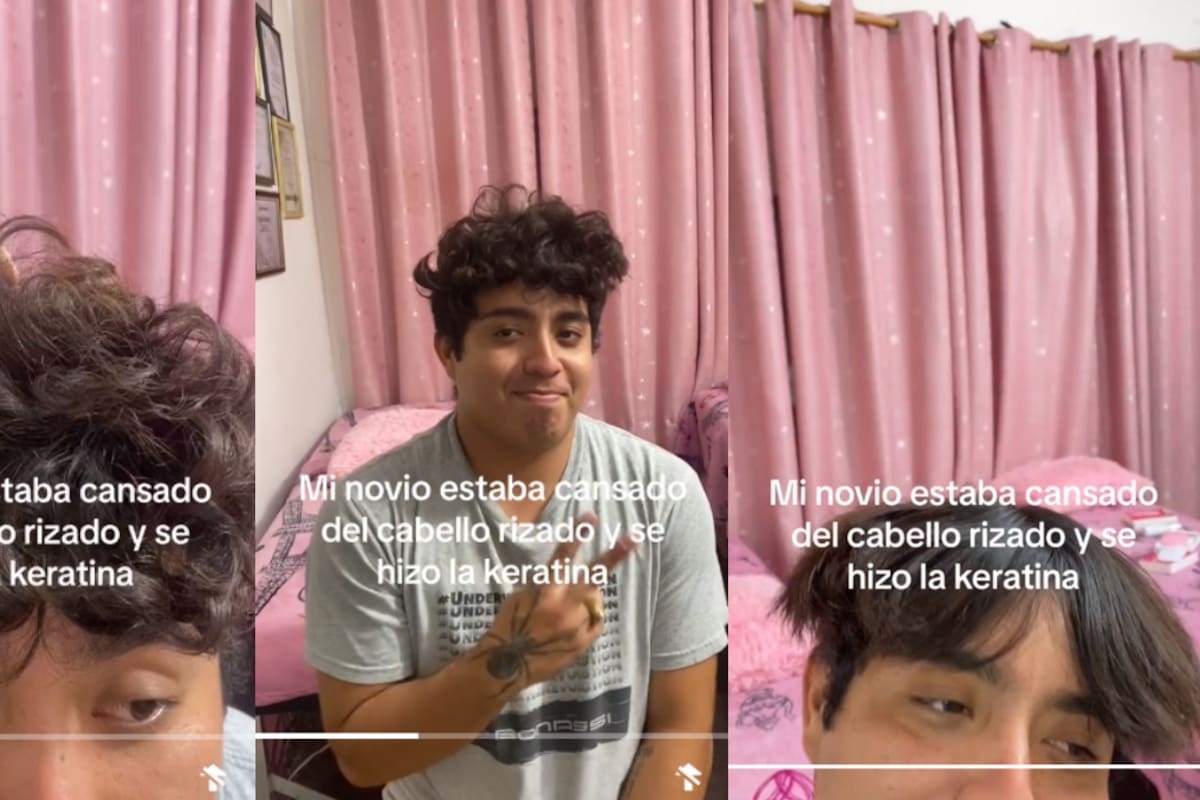 VIRAL | Un joven se cansa de sus rizos y se hace el alaciado con queratina: ¡el resultado desató risas en internet!