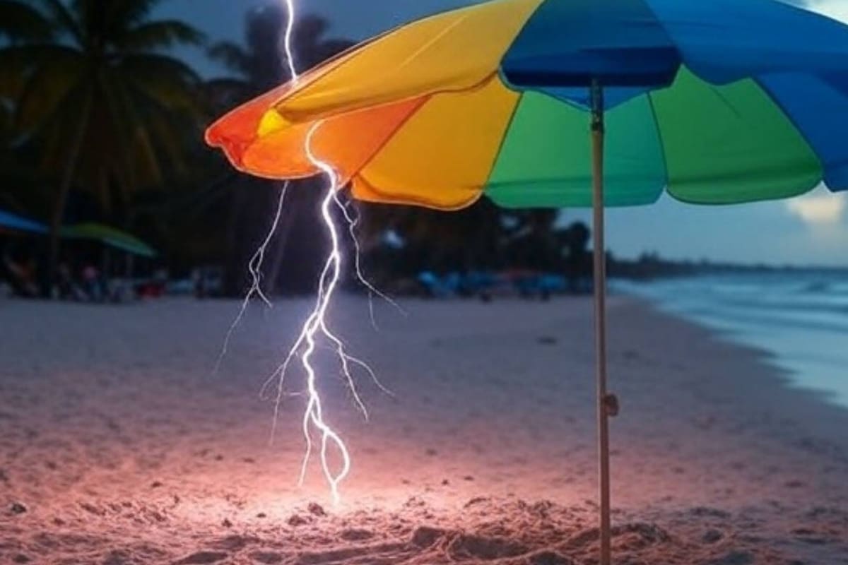 En Florida, rayo alcanza a familia en una playa mientras se refugiaban bajo una sombrilla