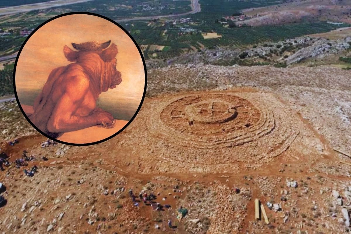 Descubren templo de 4 mil años de antiguedad con laberinto de muros en la Isla de Creta, Grecia