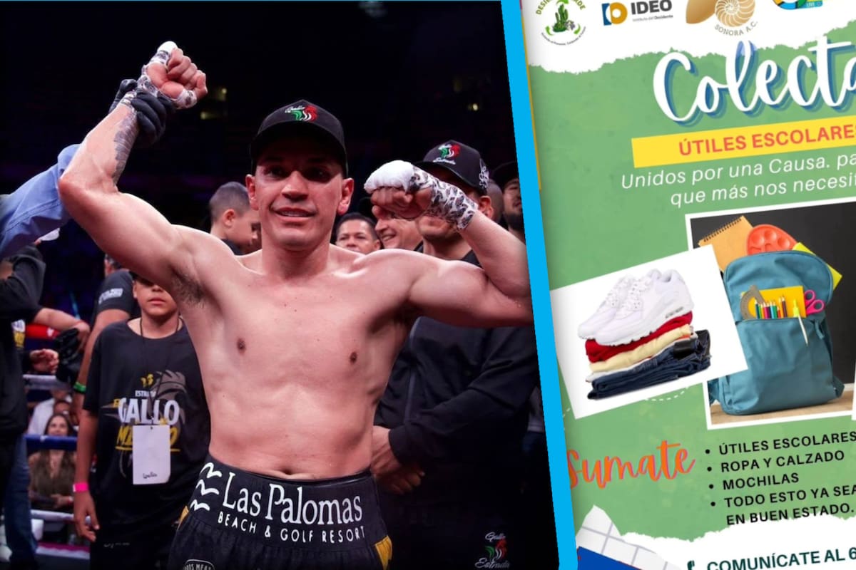 El ‘Gallo’ Estrada lanza jab solidario para que niños regresen a clases con mochila