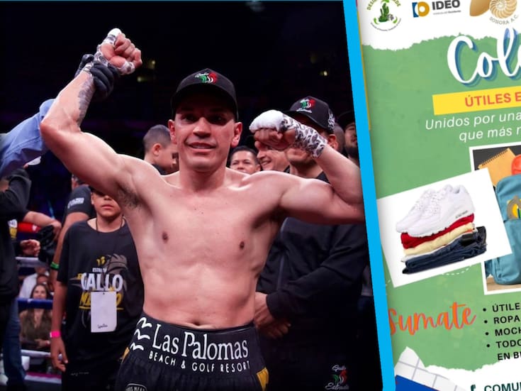 El ‘Gallo’ Estrada lanza jab solidario para que niños regresen a clases con mochila