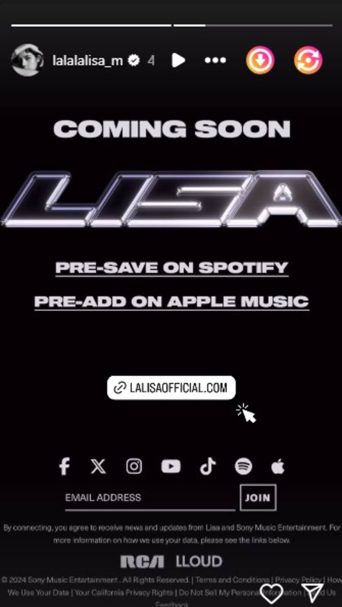 Lisa anuncia su Comeback