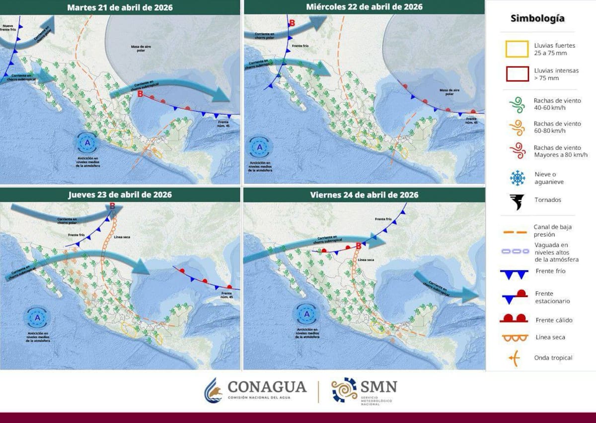 Se esperan rachas de viento en distintas regiones del estado como antesala a cambios en las condiciones del clima durante los próximos días.