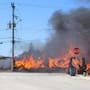 Rescatan a hombre atrapado entre las llamas en Ejido Francisco Villa