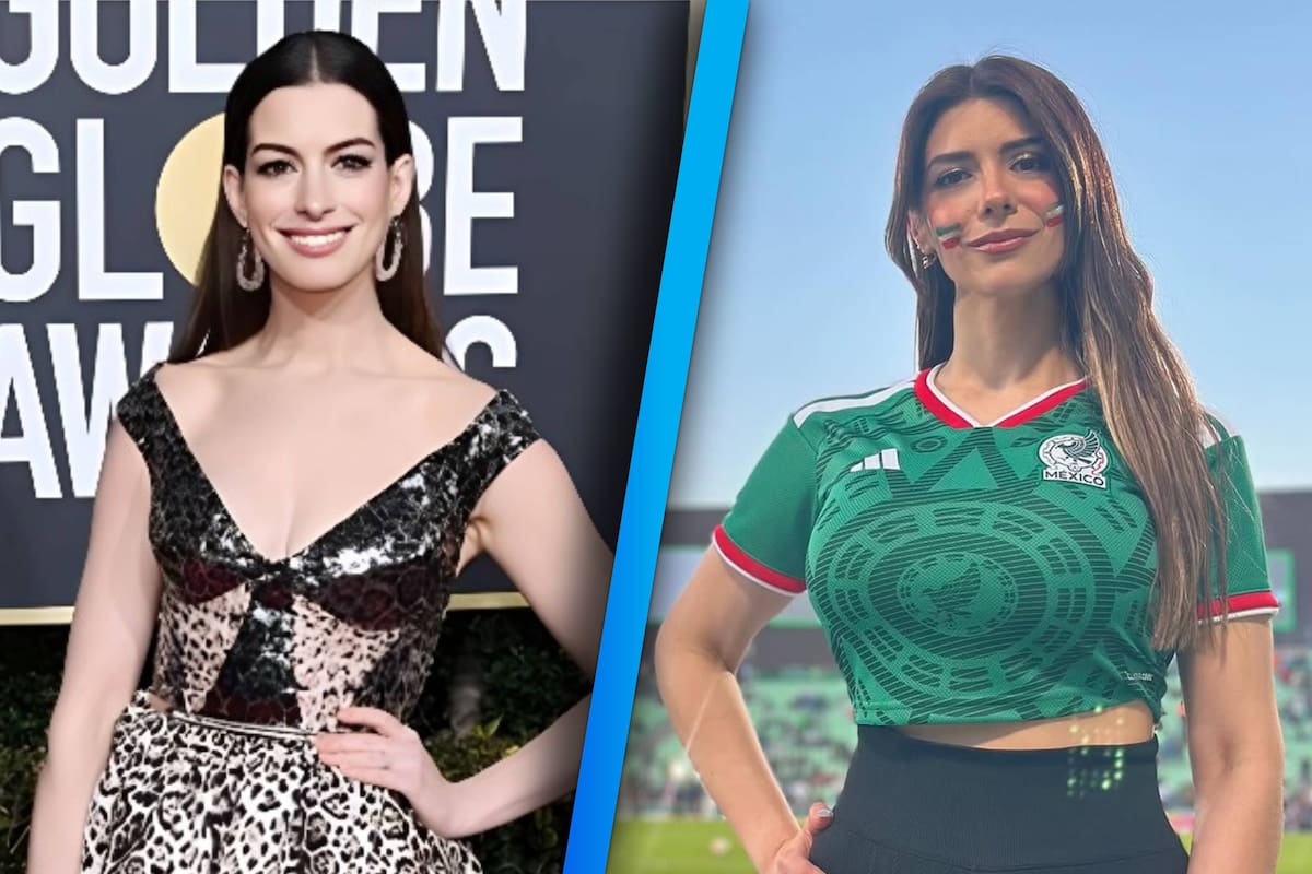 Redes sociales comparan a aficionada de la Selección Mexicana con la actriz Anne Hathaway