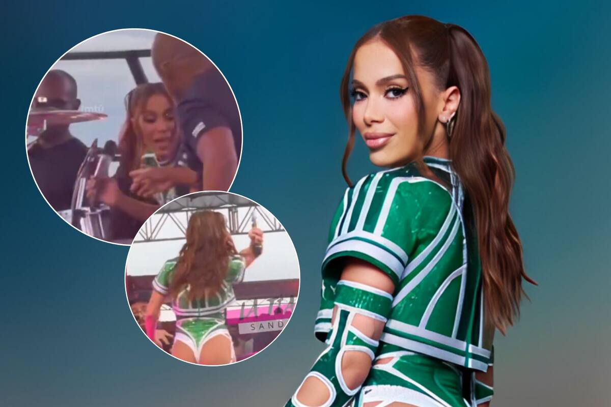 Anitta explota y lanza micrófonos a su equipo durante concierto por fallas técnicas
