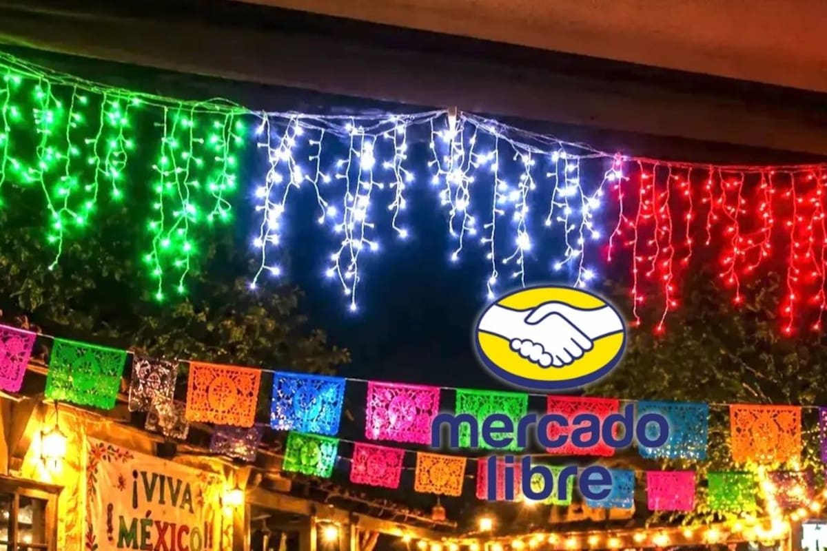 Mercado Libre vende por $370 pesos y con envío gratis una serie de luces led cascada de 10 metros tricolor ideal para fiestas patrias