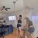 Bailarina de pole dance provoca inundación en su departamento tras romper un rociador del techo