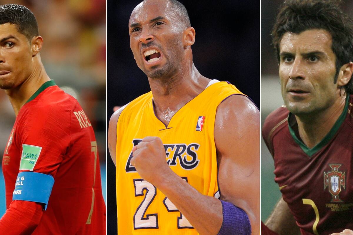 Critican a Ronaldo y Figo por enviar el mismo mensaje a Kobe Bryant