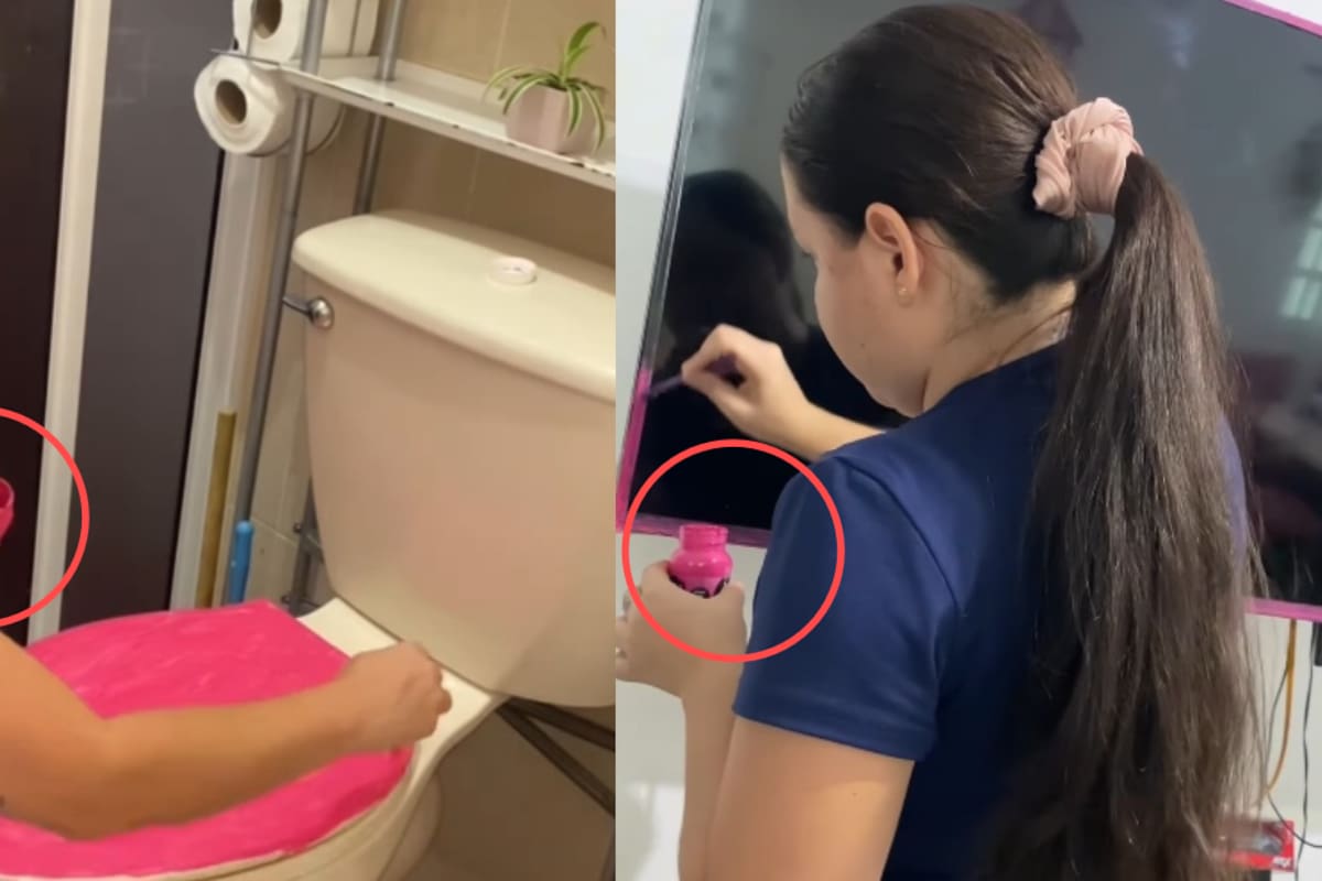 “Comprar muebles y electrodomésticos rosas es caro; mejor los pinto yo”: Mujer transforma toda su casa con pintura rosa y causa revuelo en redes.