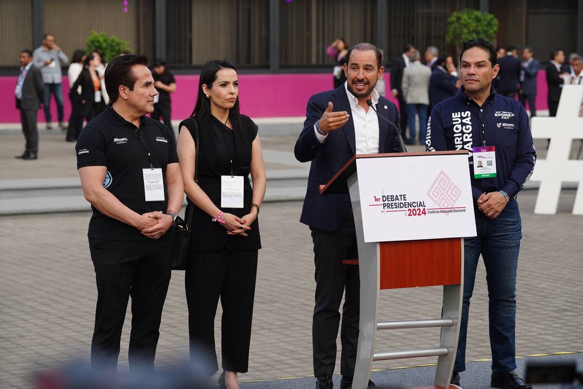 Marko Cortés, Dante Delgado y Fernández Noroña se expresaron antes del debate presidencial
