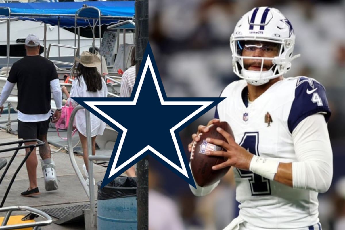 NFL: Dak Prescott sufrió una leve lesión en su pie derecho y se le vio con botin protector en su viaje a Cabo, San Lucas