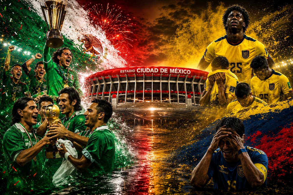 Mientras México es la segunda selección del mundo con MÁS campeonatos ganados y solo ha perdido dos juegos oficiales en el Estadio Azteca en 60 años, Ecuador JAMÁS ha jugado una final en su historia