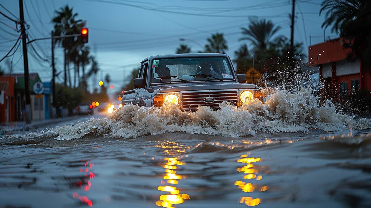 Residentes evacuados buscan refugio en medio de la tragedia climática en Sonora.