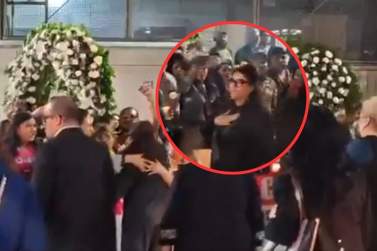 Clara Brugada asiste al velorio de sus colaboradores Ximena Guzmán y José Muñoz. | Crédito: captura en X