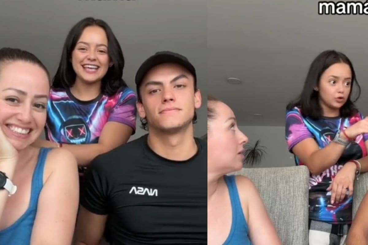 Influencer finge ser “grosera” con su pareja enfrente de su madre; y esta la regaña