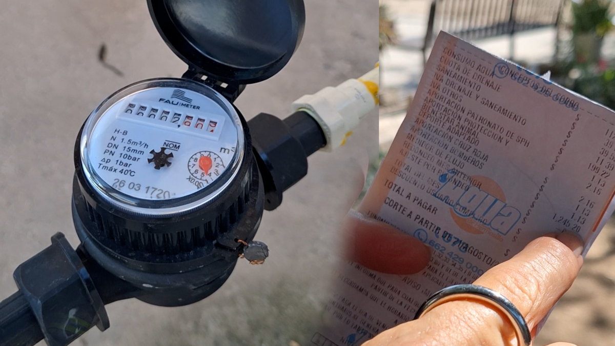 medidor del agua de la H