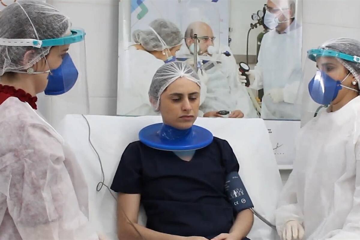 Elmo: el casco brasileño que redujo intubación en el tratamiento del covid-19