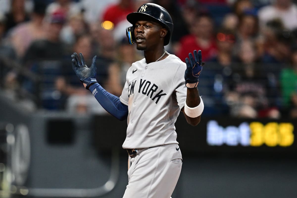 Jazz Chisholm Jr., de los Yankees de Nueva York. (Foto AP/David Dermer)